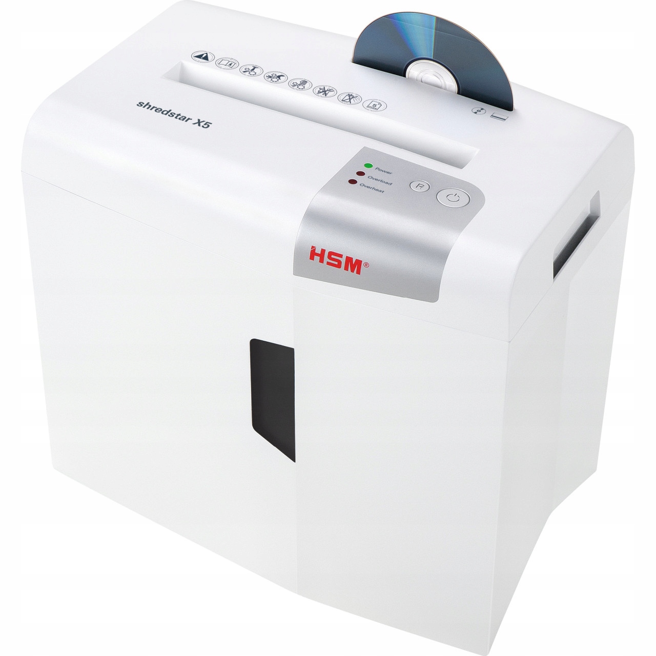 Niszczarka Hsm shredstar X5 ścinek 4,5x30mm P4 CD/DVD