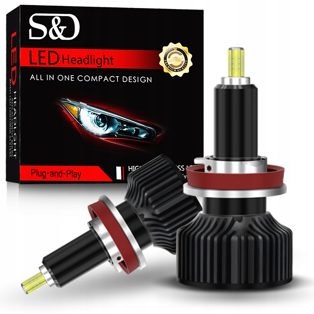Żarówki Led S&d H8 100W 360° 25000LM Ultra Mocne Can Retrify Automotive
