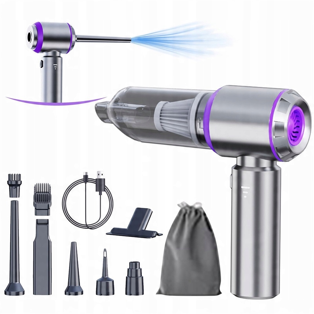 Odkurzacz Ręczny Bezprzewodowy Akumulatorowy Samochodowy Duża Moc 16000Pa