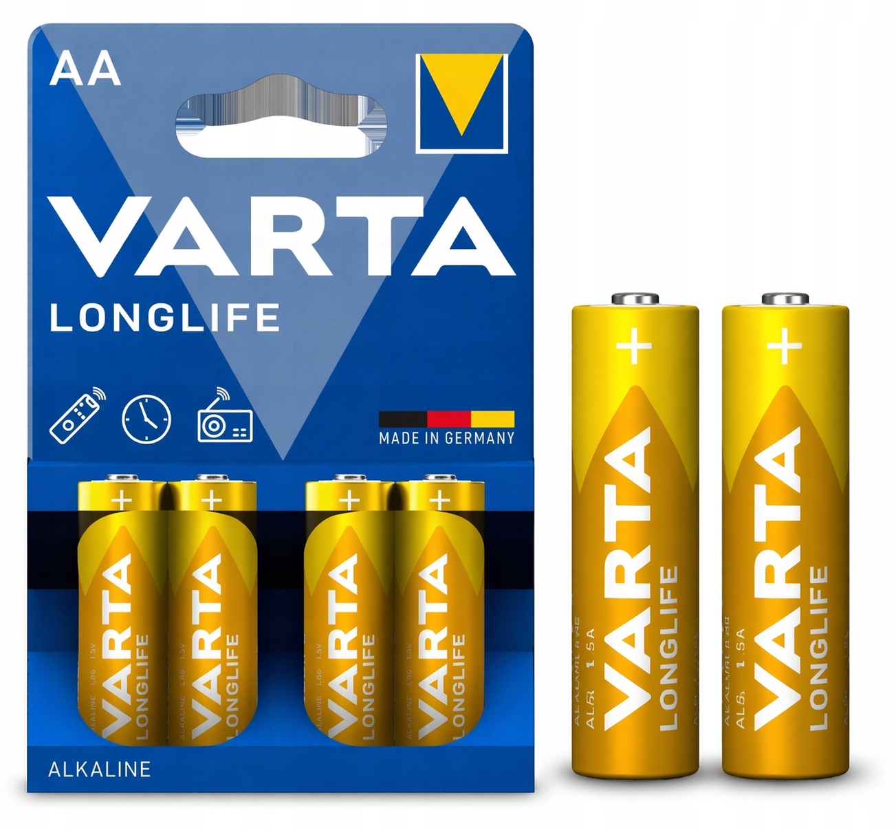 4x bateria Longlife alkaliczna AA R6 1,5V Varta