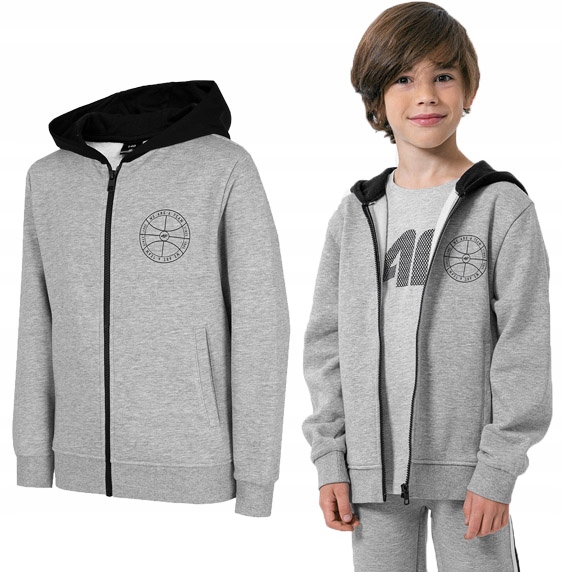 

Bluza chłopięca 4F ocieplana JBLM004 dresowa 140.