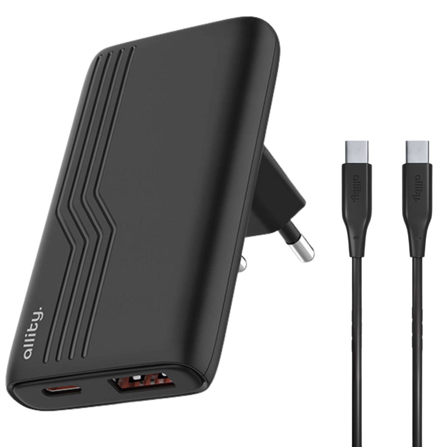 Allity síťová nabíječka GaN Pd Qc Atc- 02-65WAC s kabelem Usb-c Usb-c