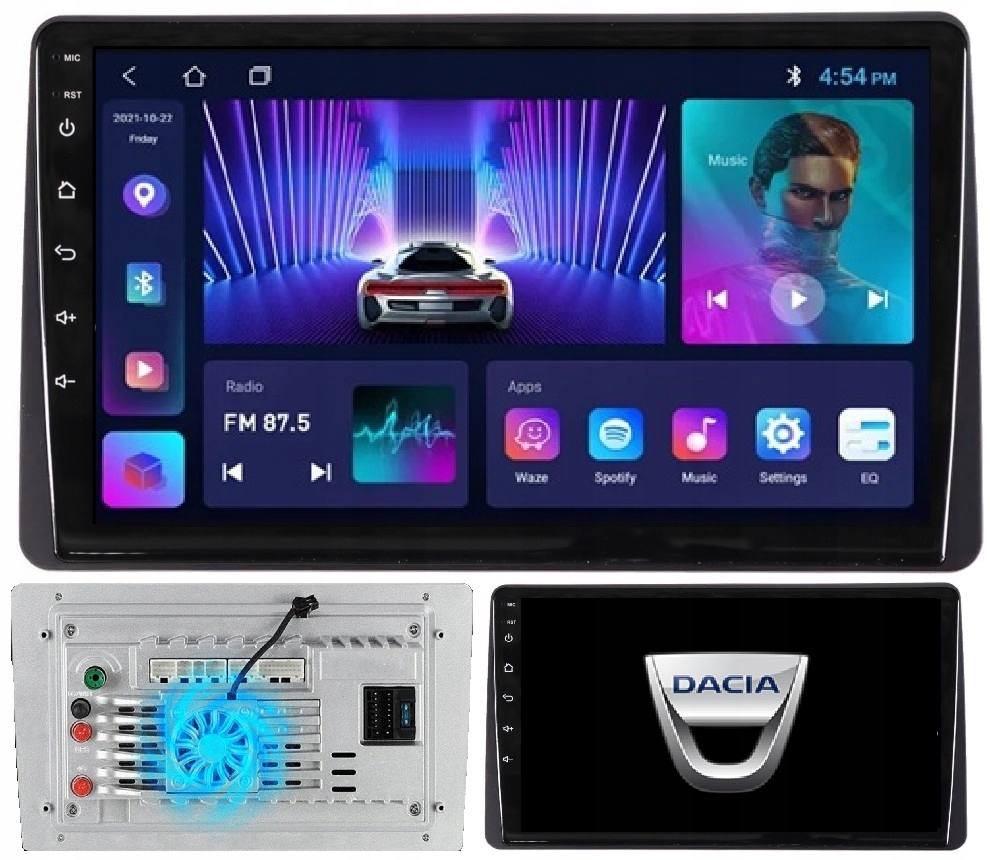 Radio Nawigacja Android Dacia Duster Sandero 2020-2024 +wentylator 2/64GB