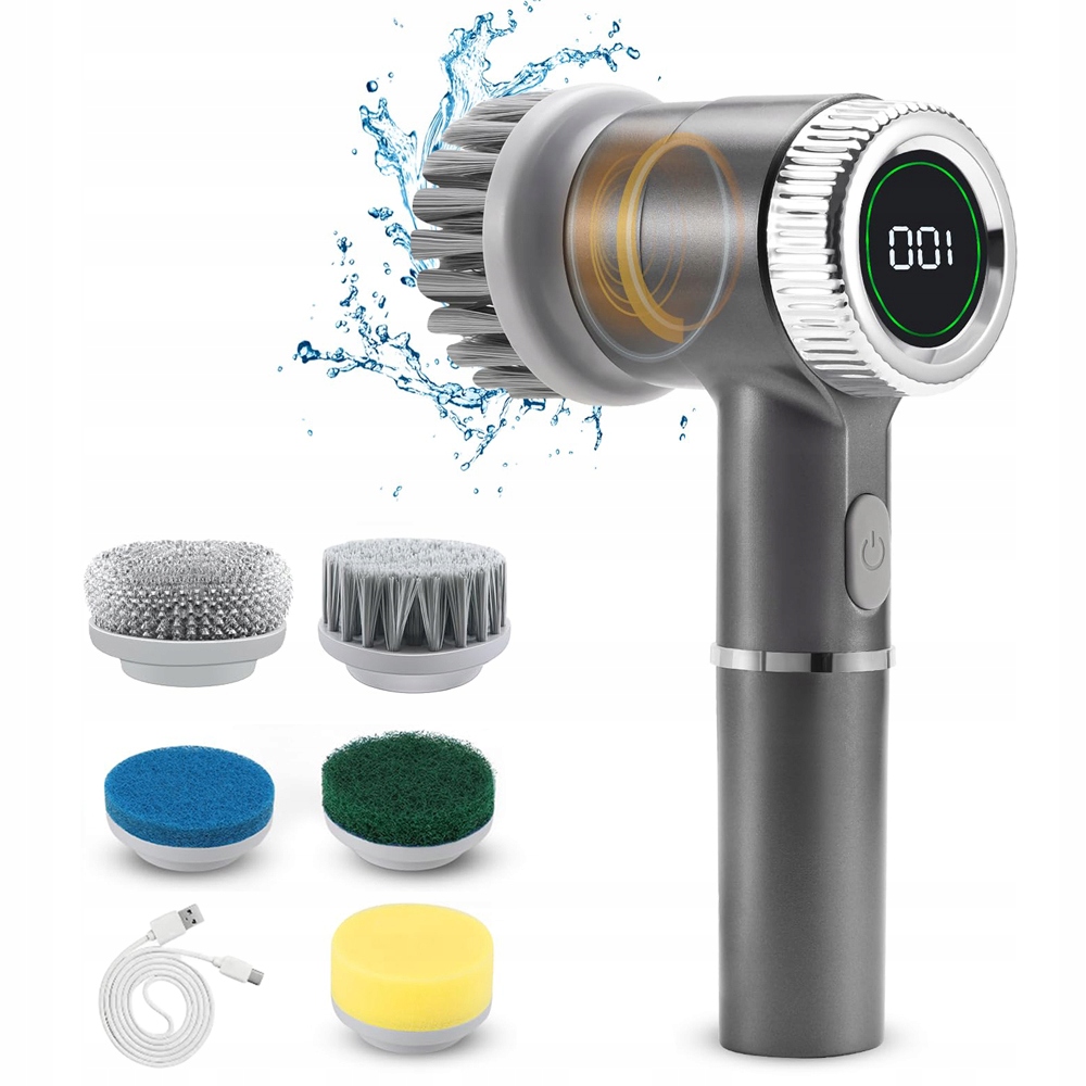 Levně 5 V 1 Elektrický Kartáč Na Čištění Koupelny Rotačních Kuchyňských Mopů