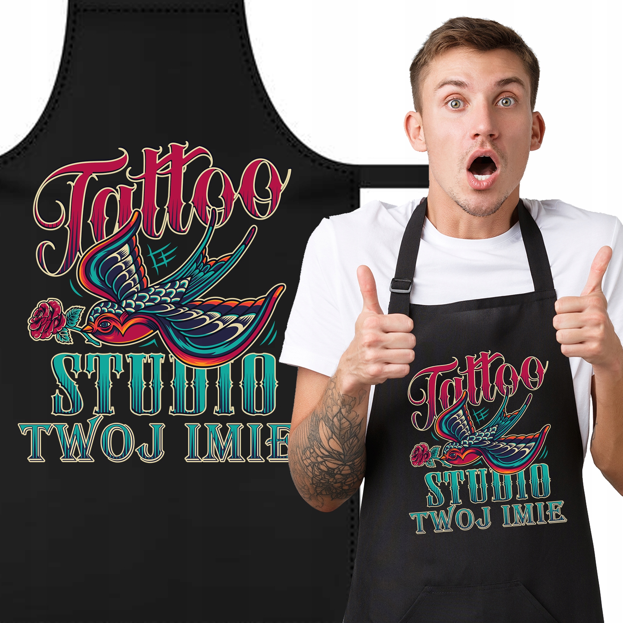 

Fartuch Tatuażysty Twoje Imię Wiele Wzorów MIX