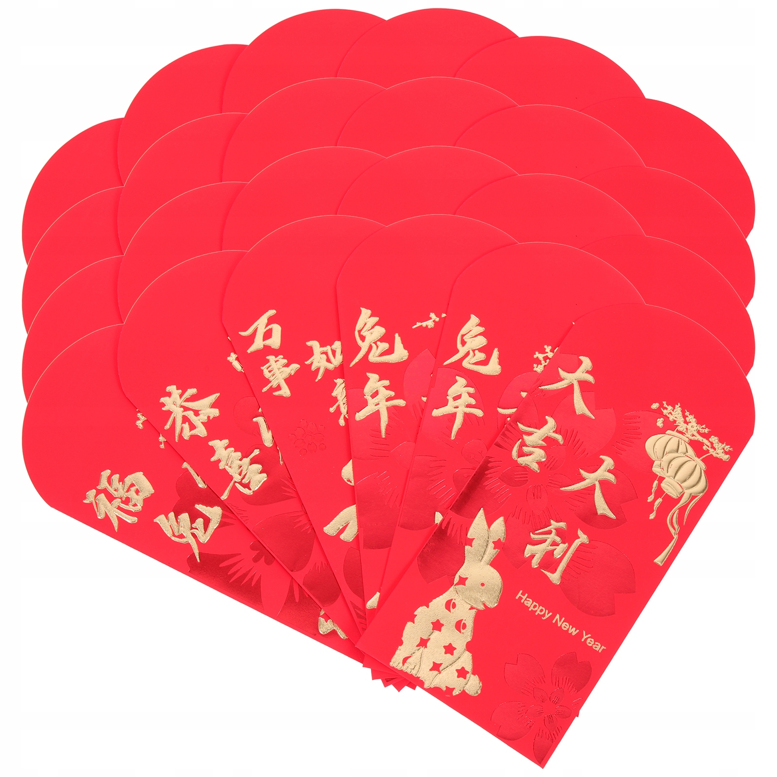 24 SZT. FESTIWAL WIOSNY CZERWONE KOPERTY PAPIEROWE CZERWONE LLWL