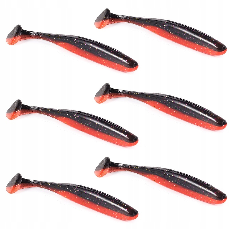 Guma Easy shiner 5cm 6szt. Czarna i pomarańcz Na sandacza okonia