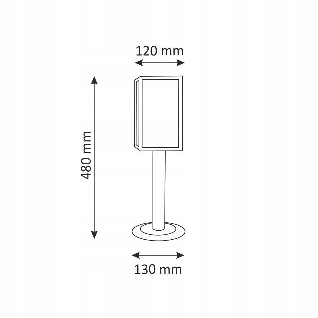 Słupek ogrodowy loftowy MALMO 48 cm grafit Marka Polux