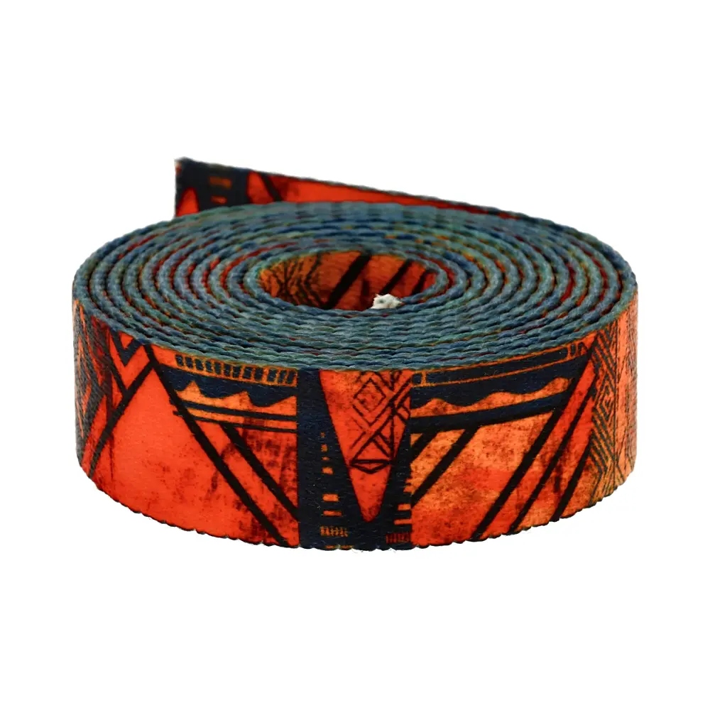 Popruh s potiskem Sublimace Ethno Fire 48 m hladká 1,7 mm 25 mm