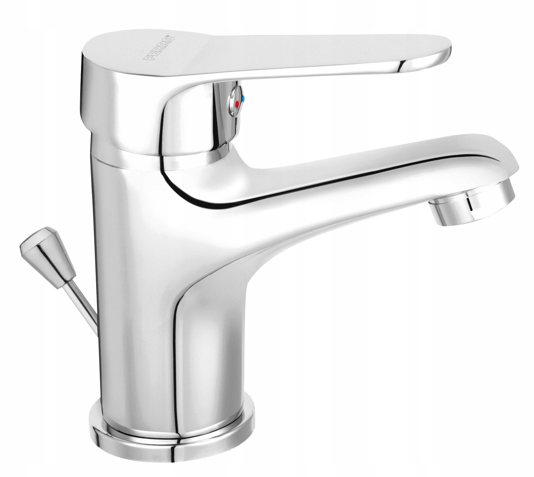 Bateria umywalkowa stojąca Ferro Isso chrom