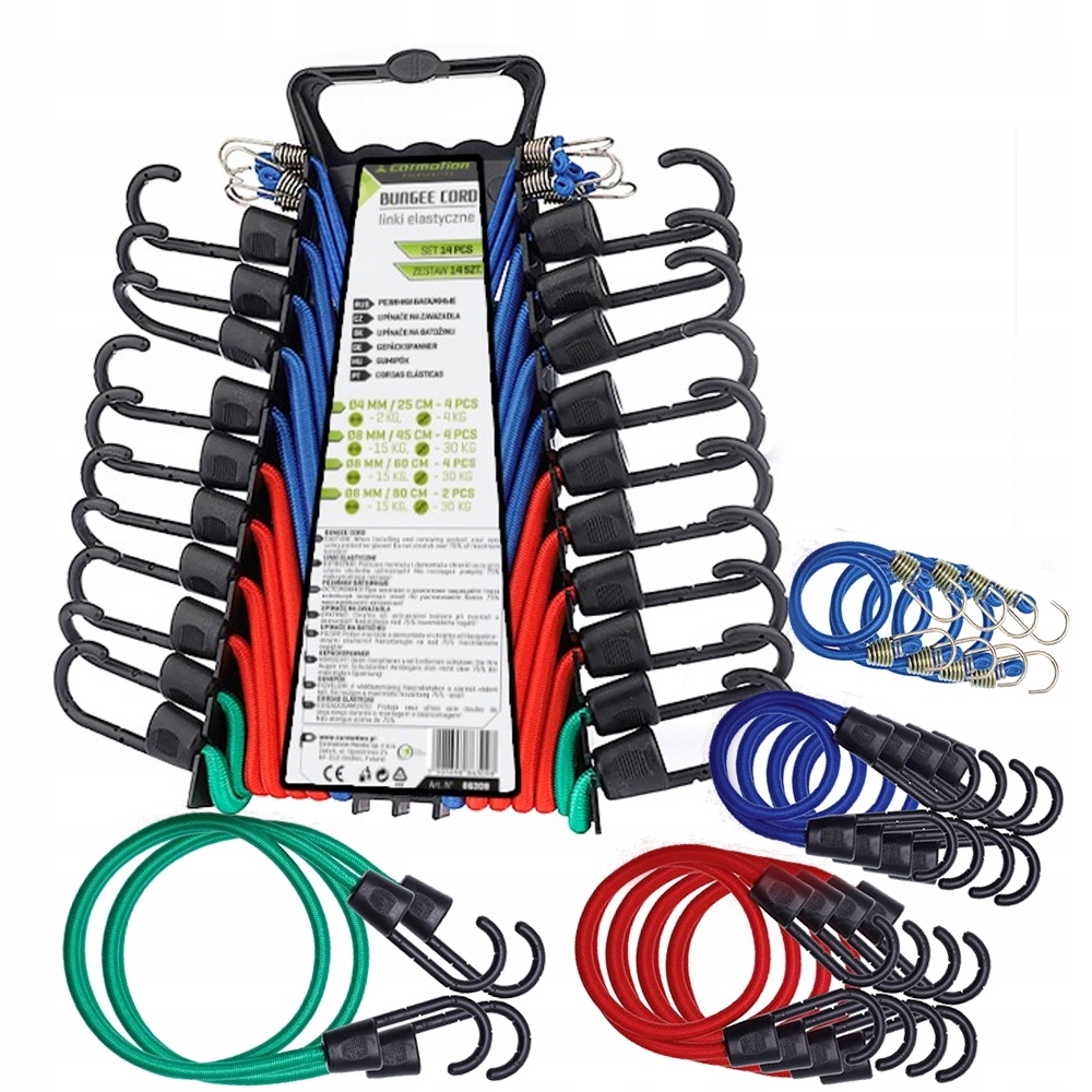 

Zestaw linek elastycznych z haczykami, bagaż 14el.