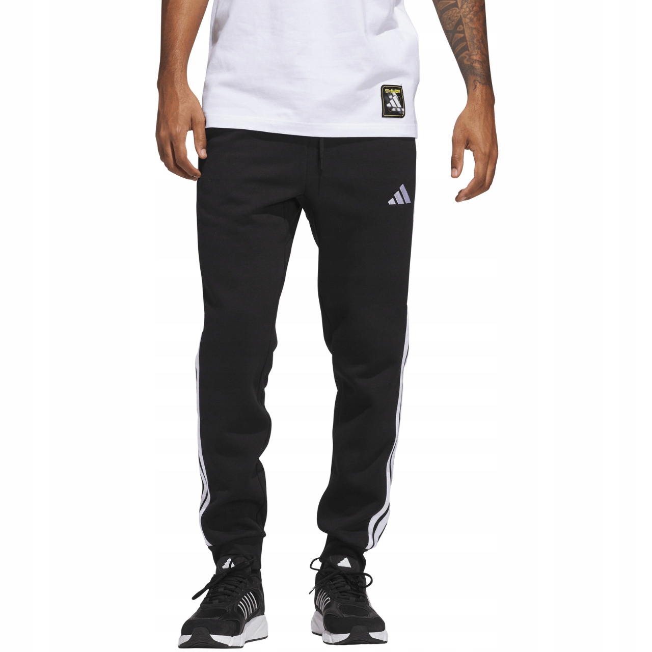 Pánské kalhoty adidas Essentials 3-Stripes Fleece černé JD1861 .L
