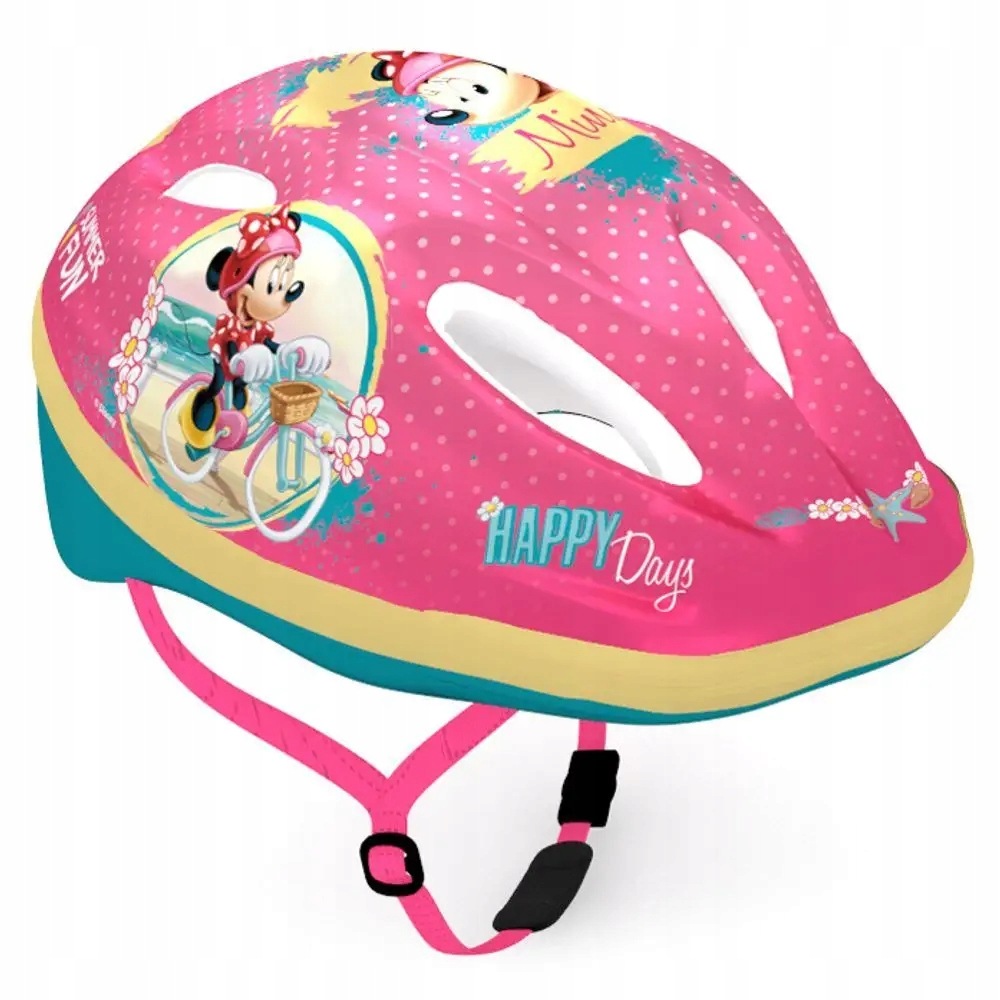 Kask rowerowy dla dzieci na rolki hulajnogę Myszka Minnie roz. M 52-56cm