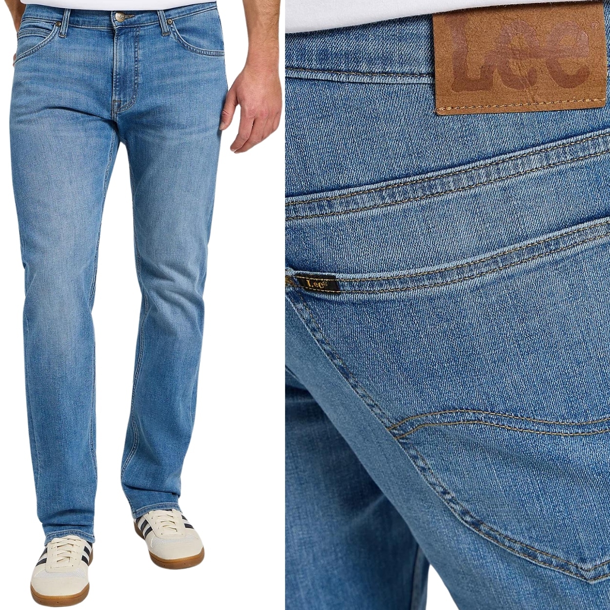 Lee Daren Northern Indigo Blue Džíny jednoduché džínové kalhoty W38 L34