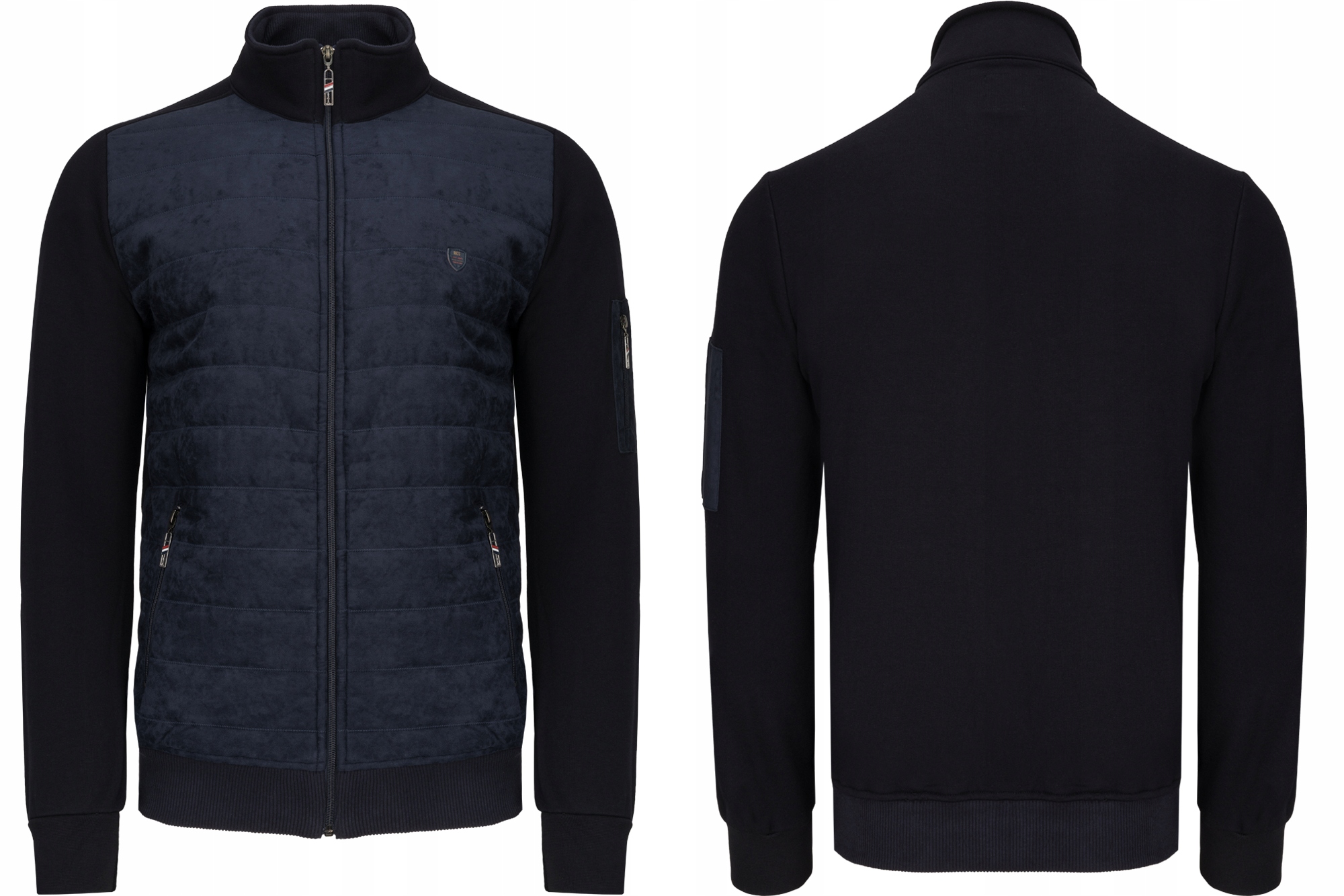 

Bluza Męska Rozpinana Niebieska Pikowana Zamek 3XL