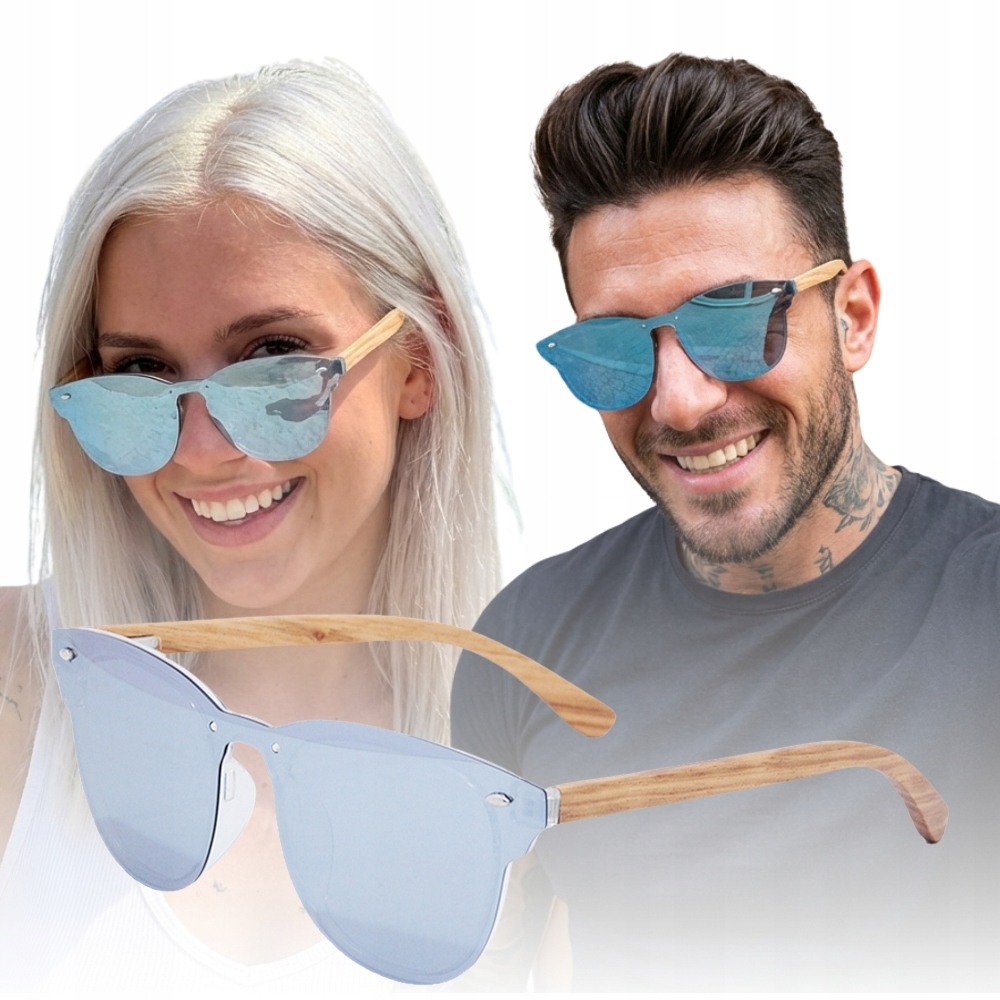 Okulary przeciwsłoneczne Gepetto Rebel Coconut z polaryzacją UV400 i etui