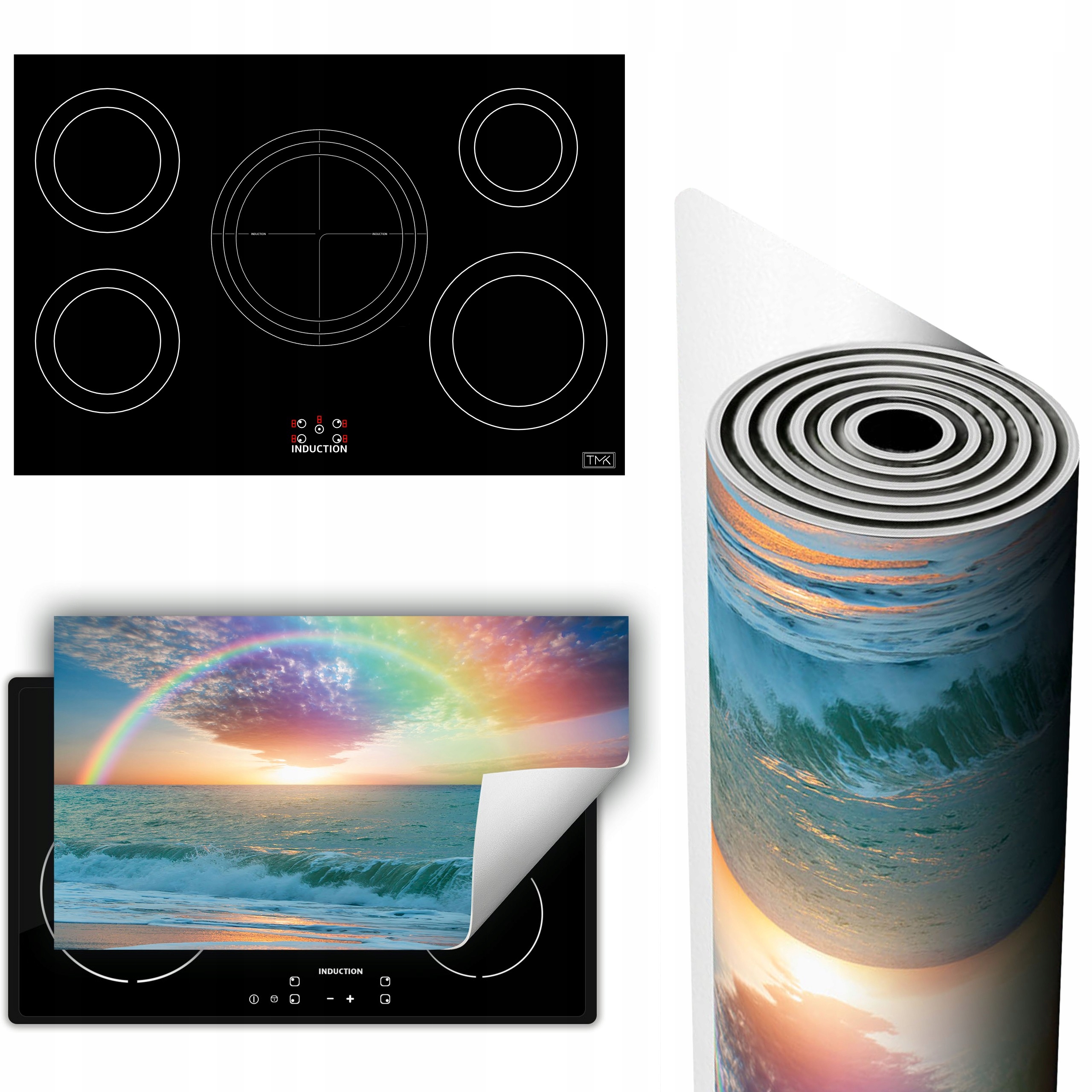 Vinylová Podložka Ochrana Kuchyňské Desky 90x52 moře pláž