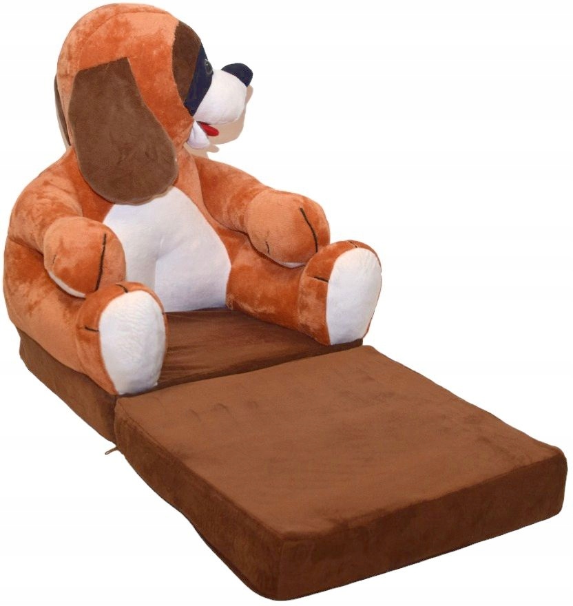 FOTEL FOTELIK PLUSZOWY ROZKŁADANY PUFA MASKOTKA !! Bohater Inny