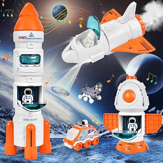 ZABAWKA RAKIETA WAHADŁOWCA KOSMICZNEGO Z ODCZEPIANYMI ASTRONAUTAMI R13