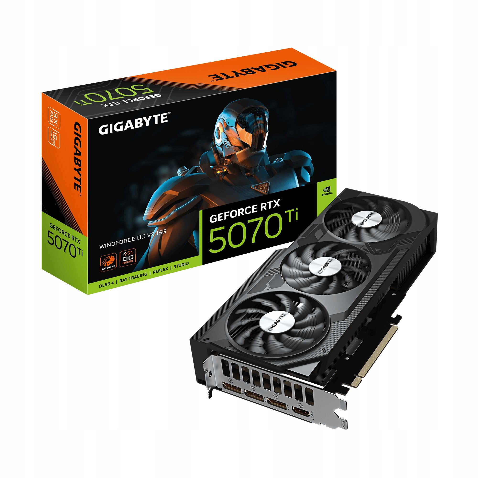 Grafická karta Gigabyte Geforce Rtx 5070 Tí Windforce Oc V2 16GB 16 Gb