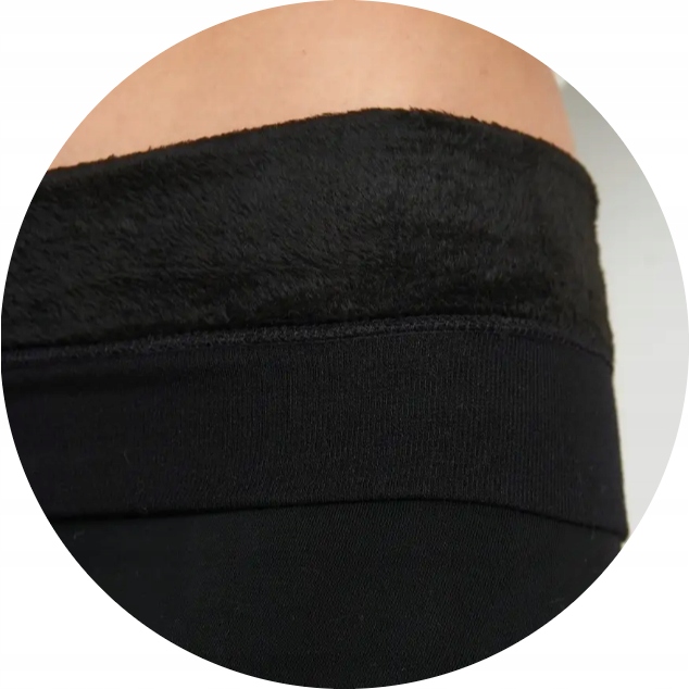 OCIEPLANE LEGGINSY DAMSKIE Z FUTERKIEM CZARNE S/M BARDZO CIEPŁE ZIMOWE Model futerko