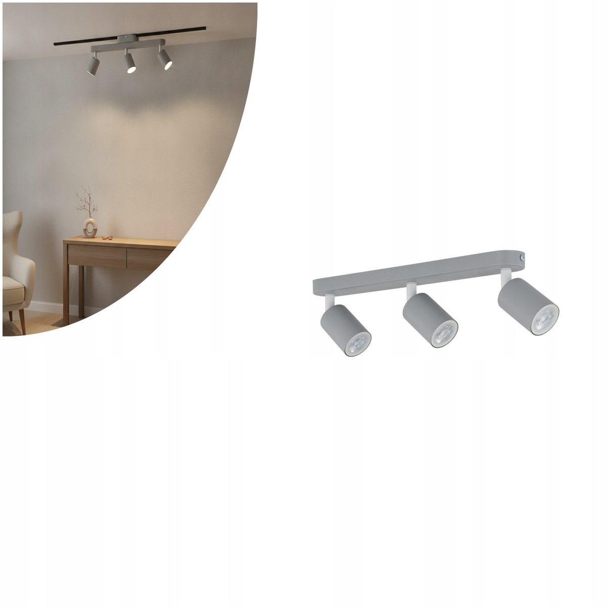 Lampa spotová šedá Livia moderní akcent do obývacího pokoje Tk Lighting