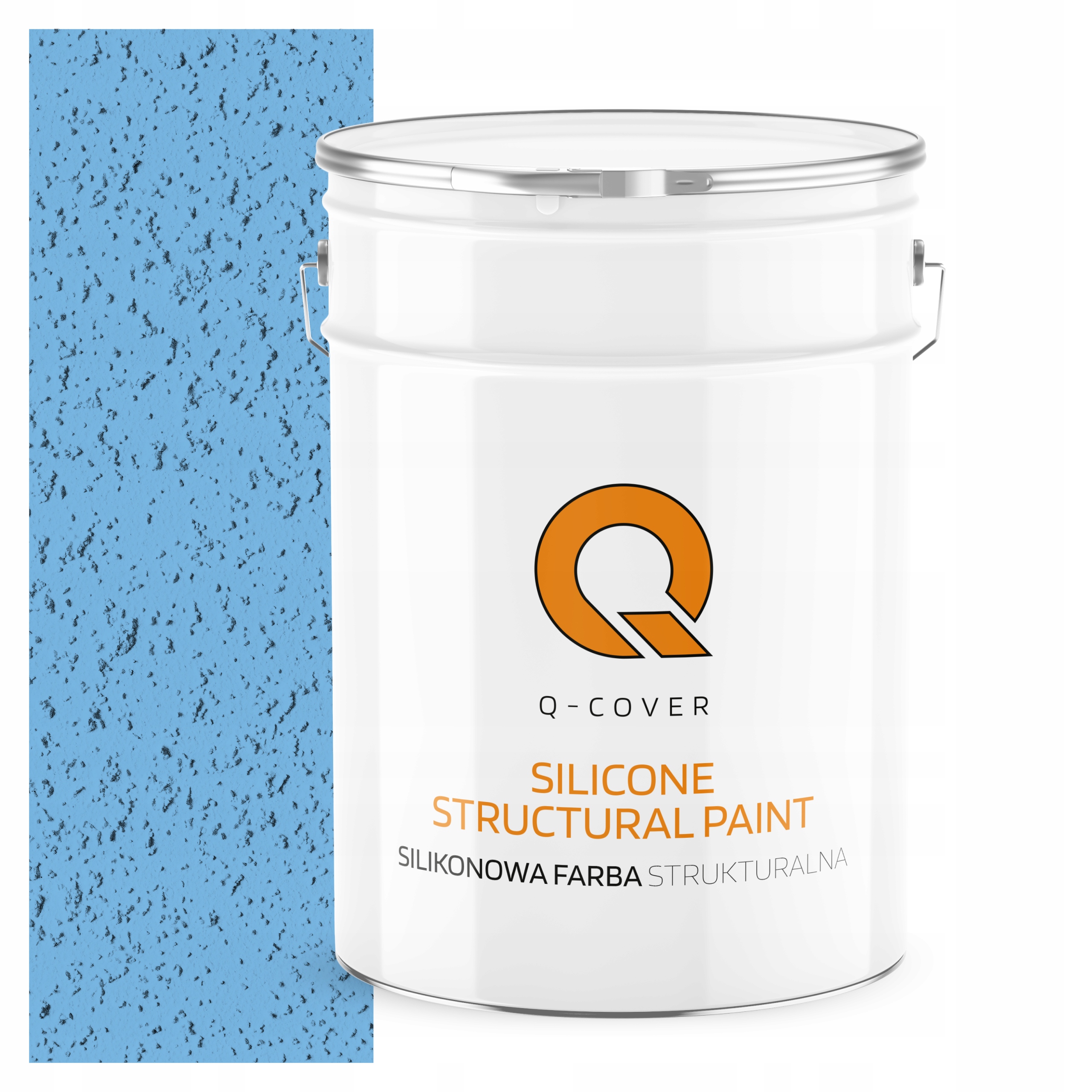 Štruktúrovaná fasádna silikónová fasádna farba 10L modrá F116 Uv