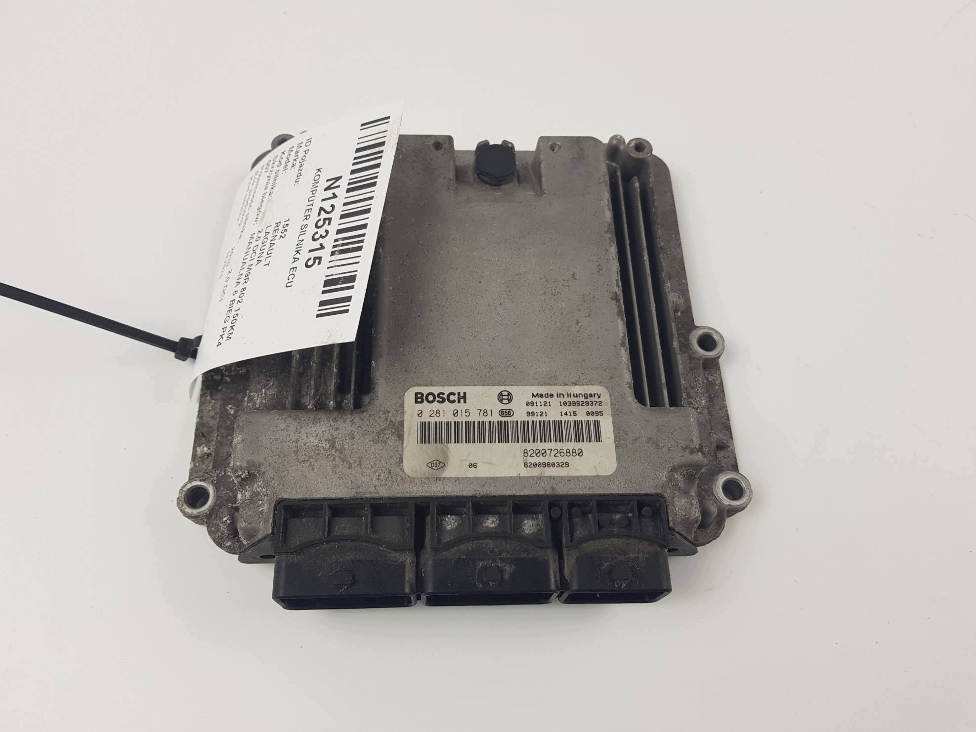 computer motore ECU 8200726880 RENAULT LAGUNA III