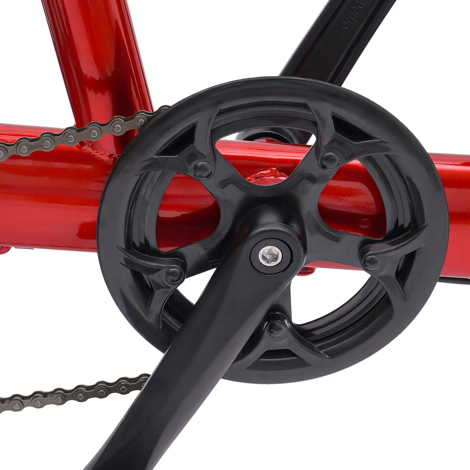 14-Calowy Rower Trójkołowy Składany Dla Dorosłych Czerwony Rowerek Z Koszyk Pedały platformowe