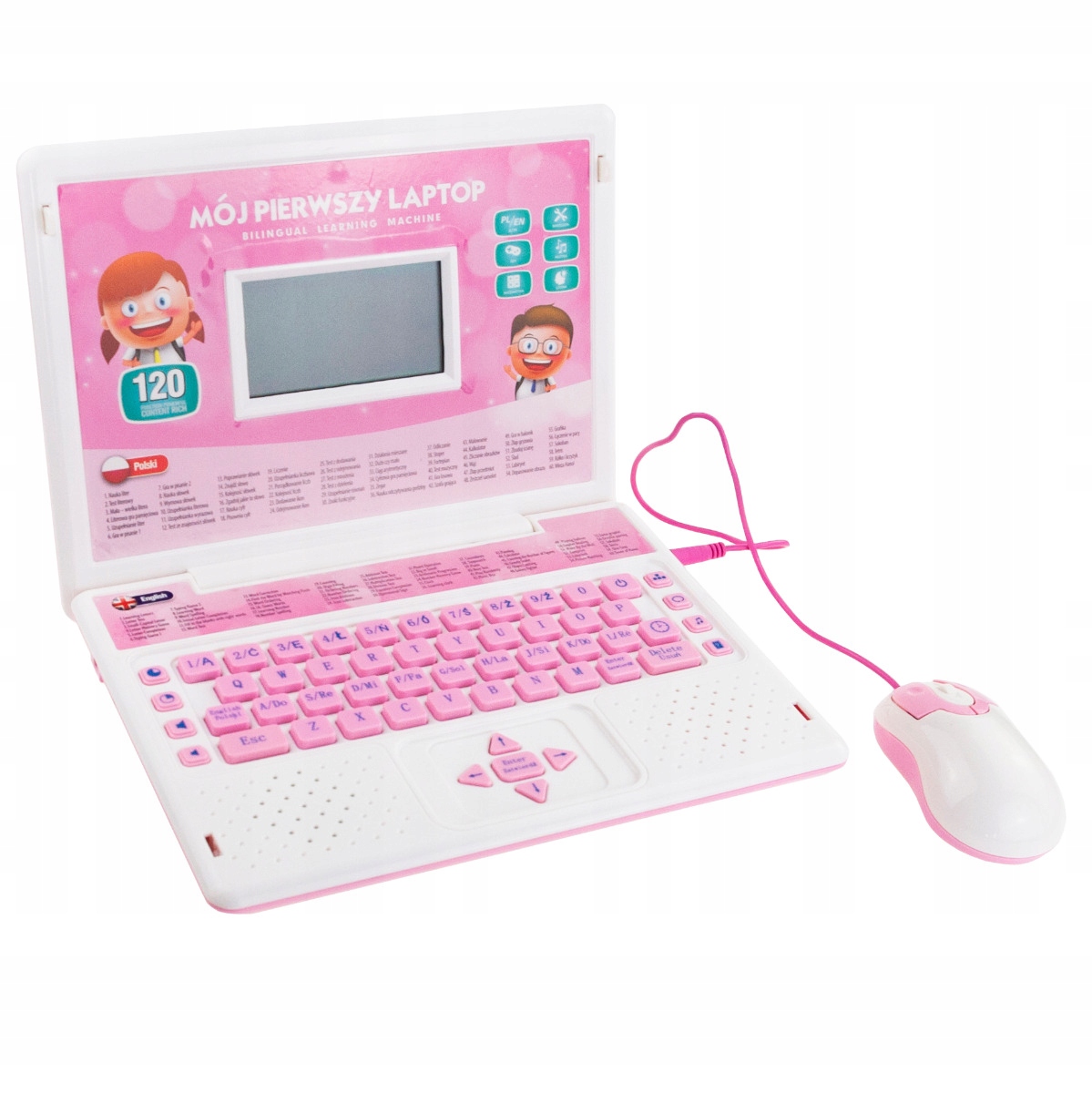 LAPTOP INTERAKTYWNY EDUKACYJNY KOMPUTER LCD PL ENG DLA DZIECI ZABAWKOWY Bohater brak
