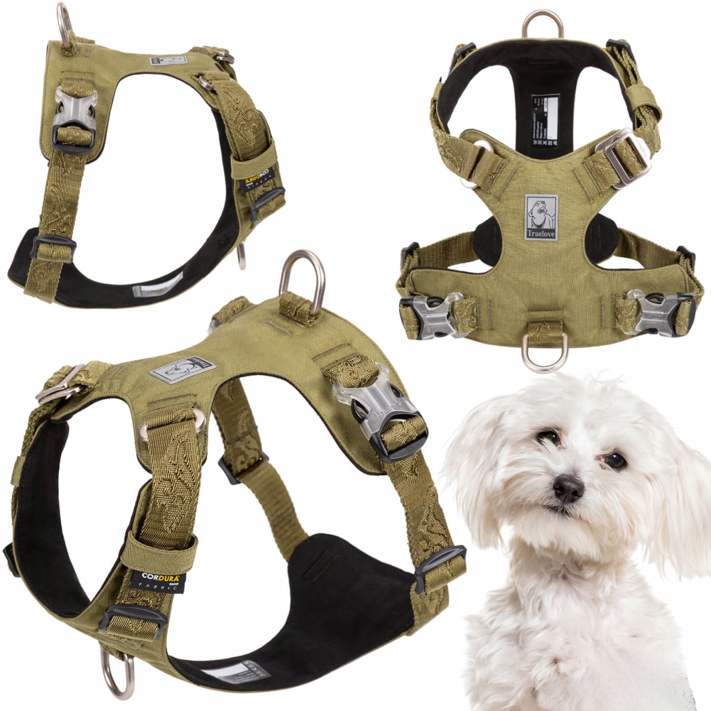 Levně Voděodolné Postroje Pro Psa Truelove Adventure Soft Khaki Lehké Xs