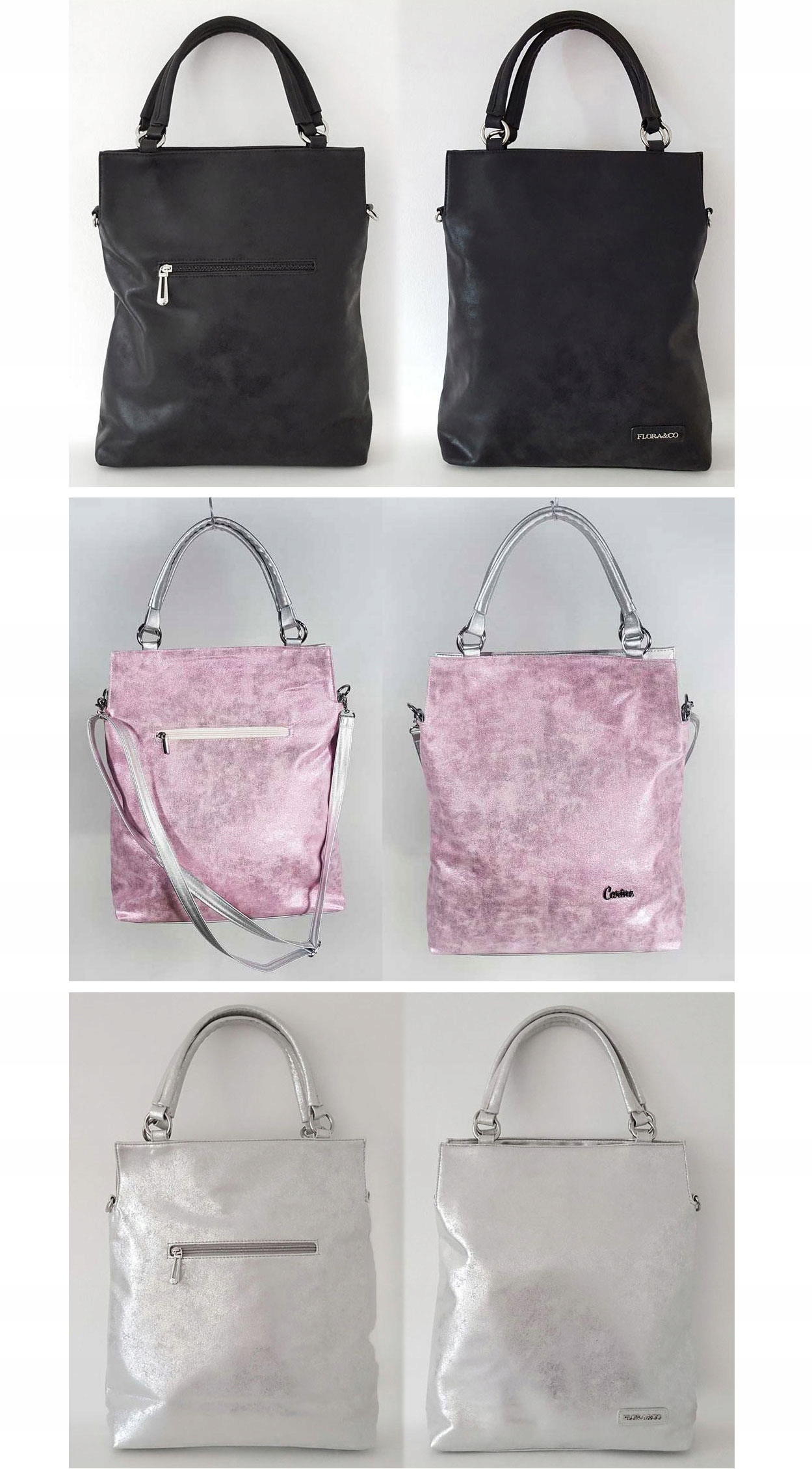 TOREBKA LEWANDOWSKA TORBA CARINE PASTELE I KOLORY Wysokość uchwytów 17 cm