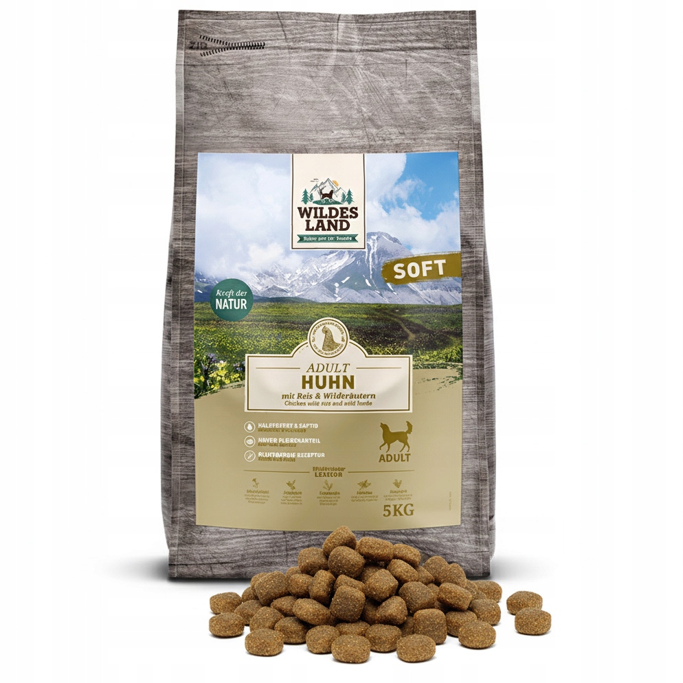 Levně Wildes Land Dog Chicken Rice Semi-Moist 5kg krmivo pro psy