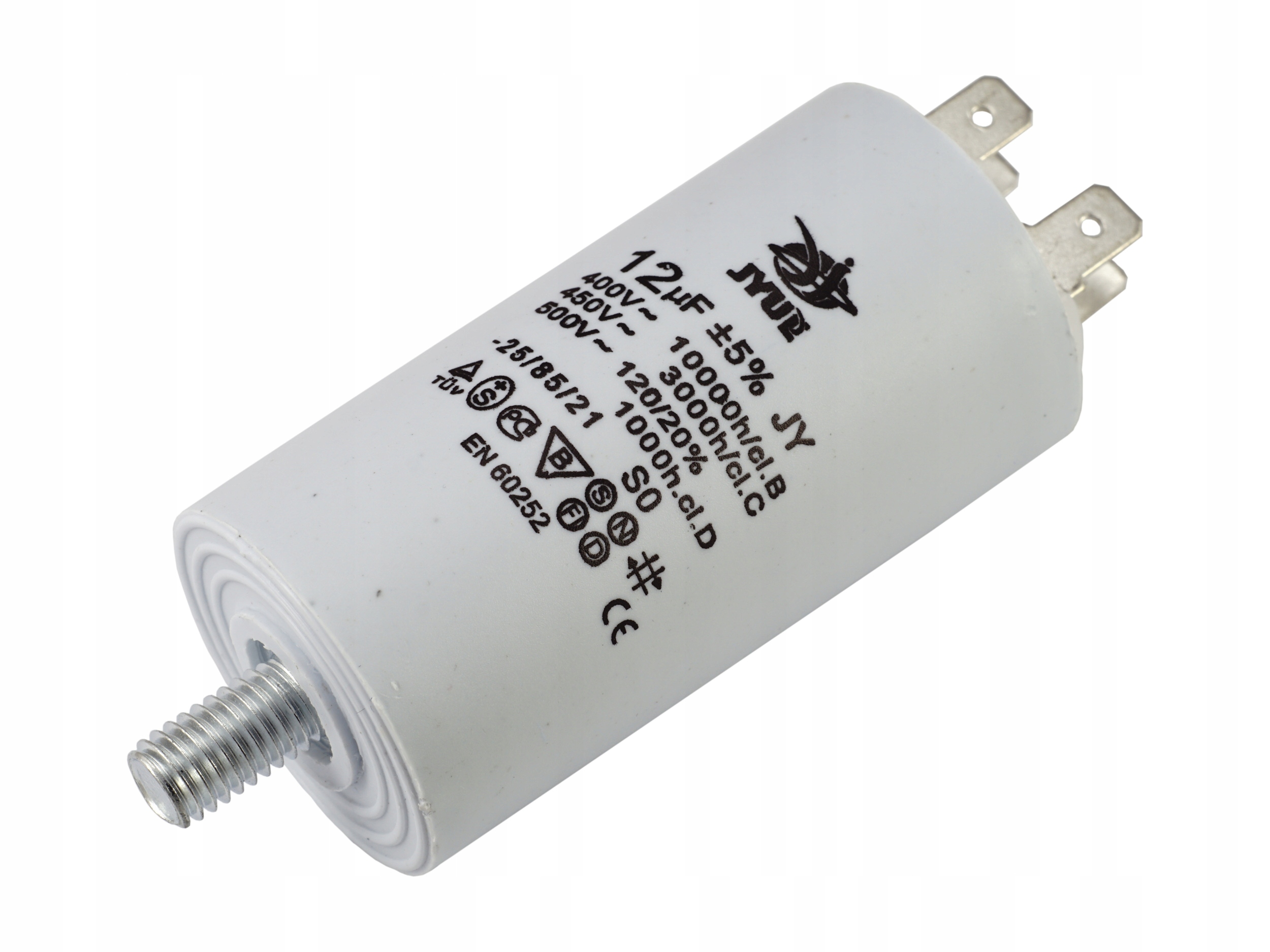 

Kondensator rozruchowy 12uF 450V konektory Jyc