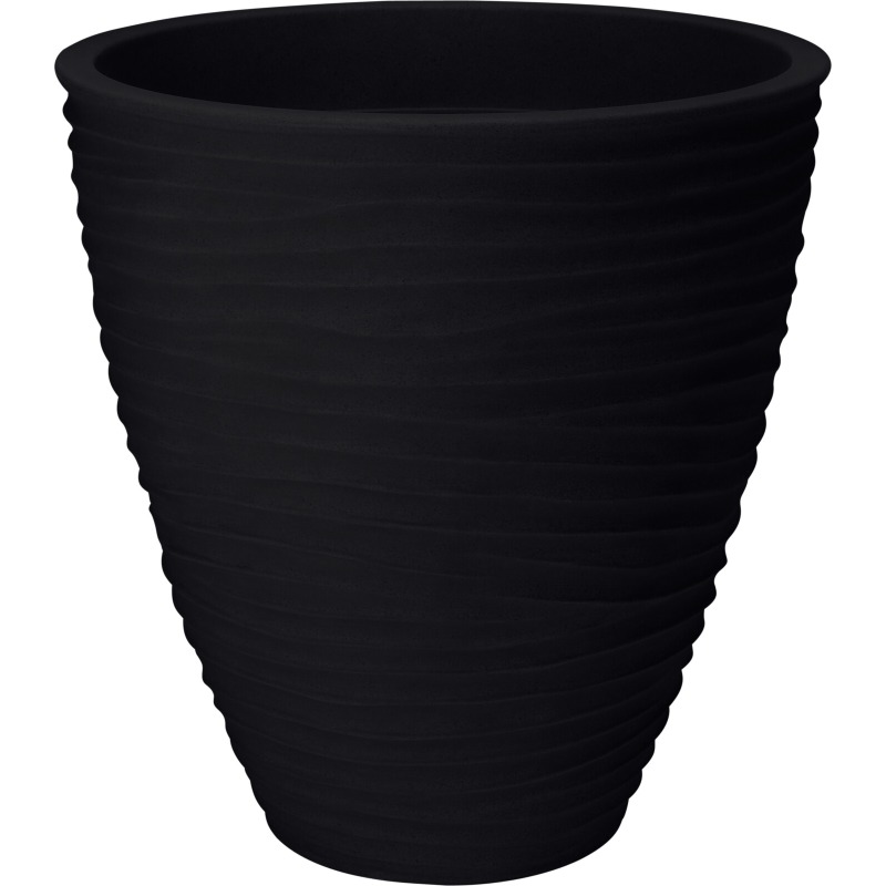 Květináč venkovní žebrovaný 40 cm antracit