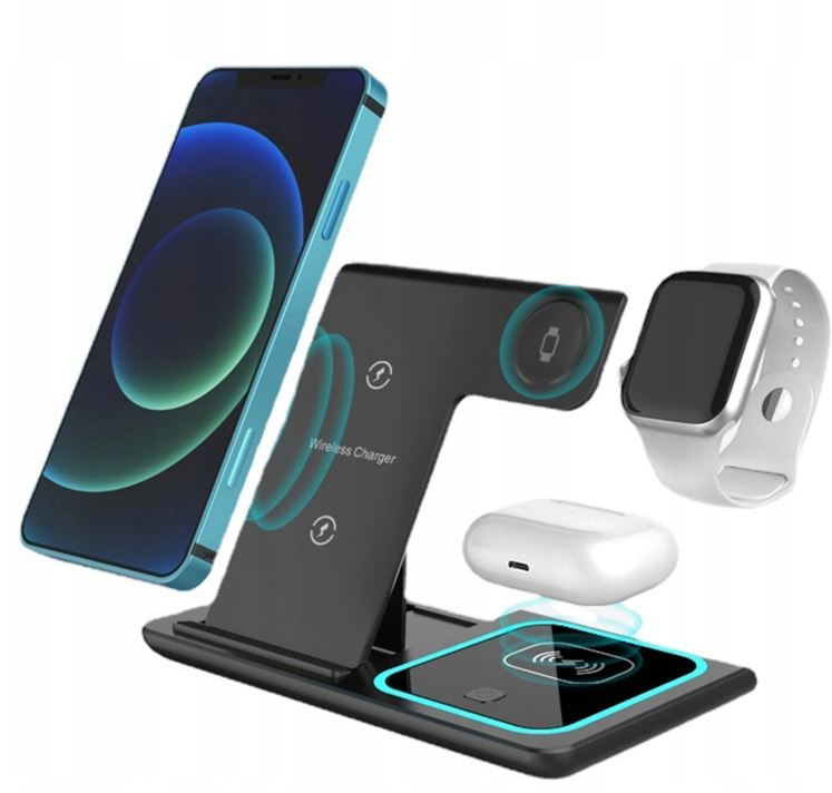 Ładowarka Indukcyjna Stacja Dokująca Apple Iphone Samsung Q1 USB 3w1 LED Producent Inna