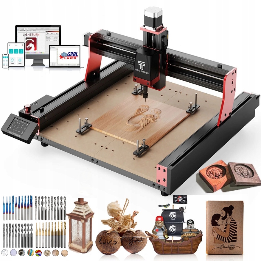 Frezarka ploter CNC TwoTrees TTC 450 Pro 460x460x80mm PL + frezy 40 szt