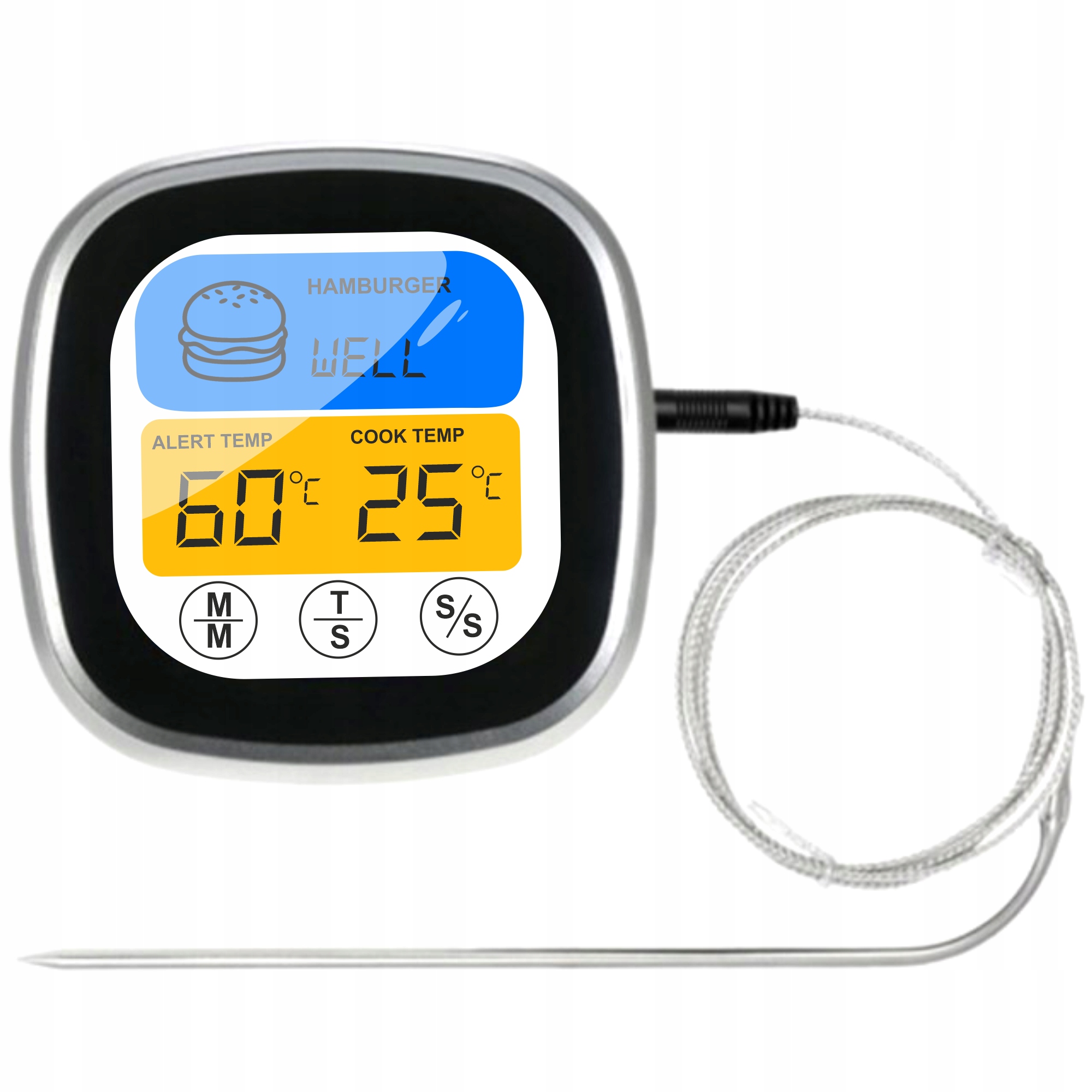 TERMOMETR Z SONĄ DO GRILLA BBQ 250°C KURCZAK WIEPRZOWINA DRÓB INDYK RYBA °F EAN (GTIN) 5904890521988