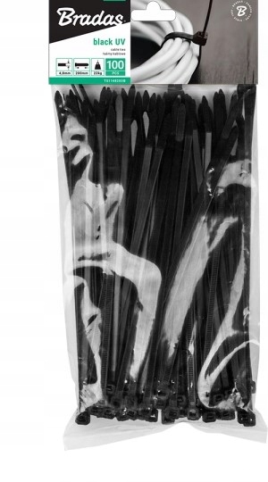 Taśma kablowa zaciskowa 4,8x200mm Black TS1148200B