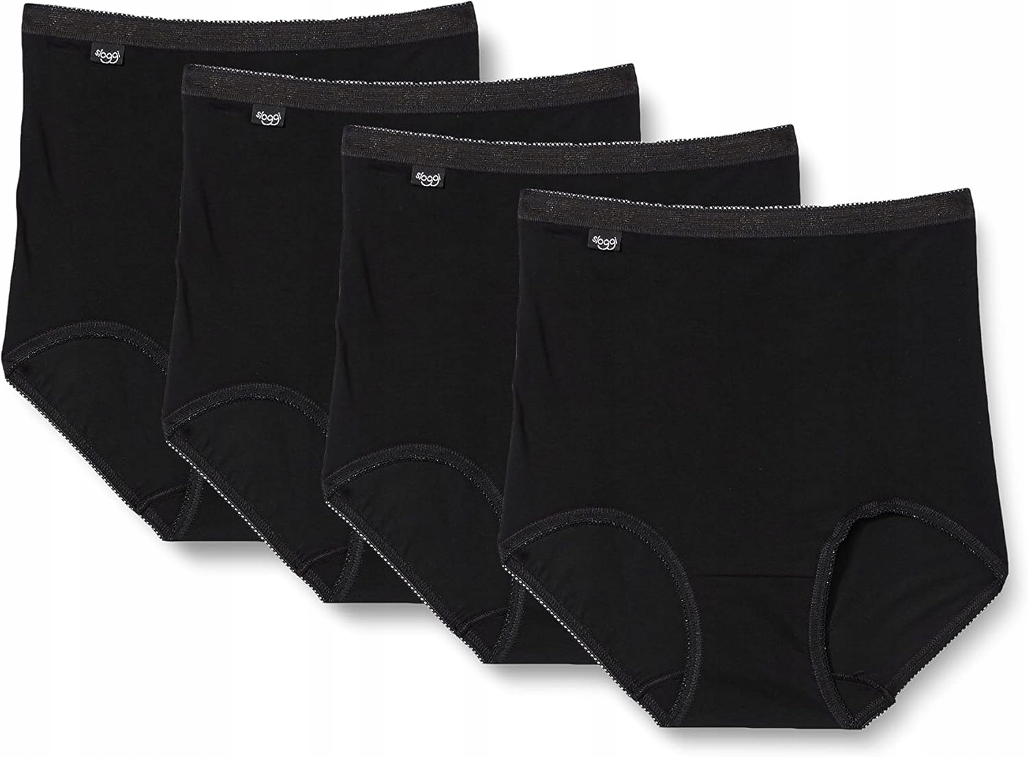 Sloggi Krátké Dámské Basic+ Maxi 4p (4 v balení) 40 Černá