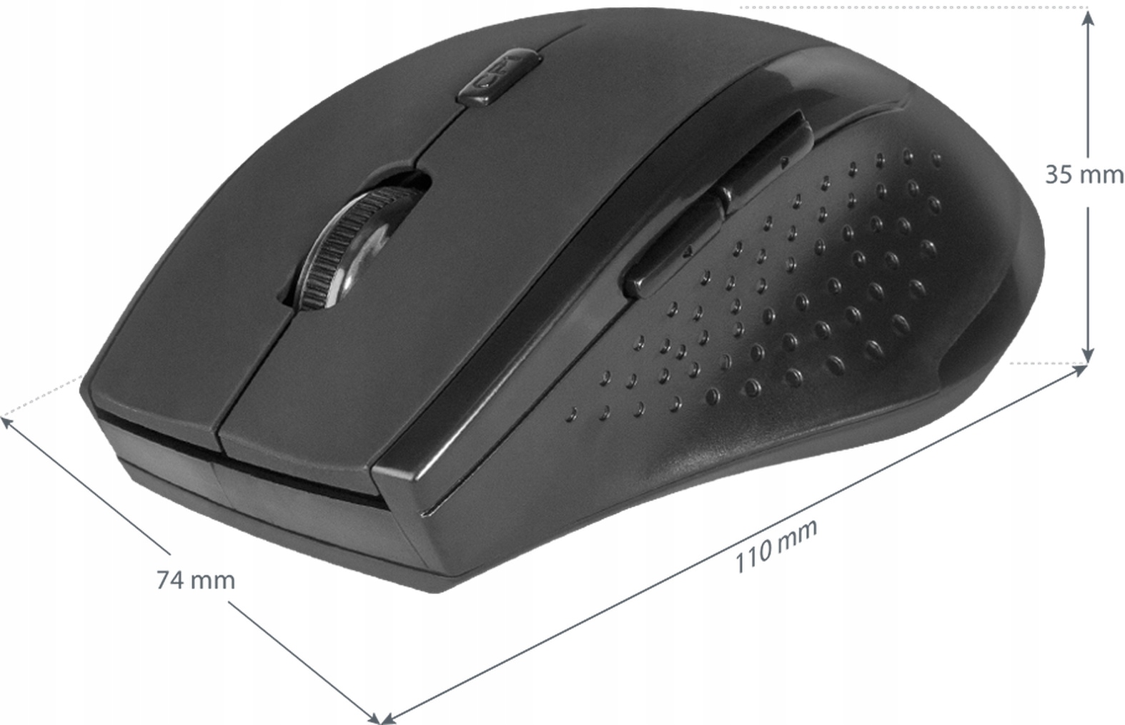MYSZ DEFENDER ACCURA MM-365 RF CZARNA OPTICAL 1600DPI 6P — 6