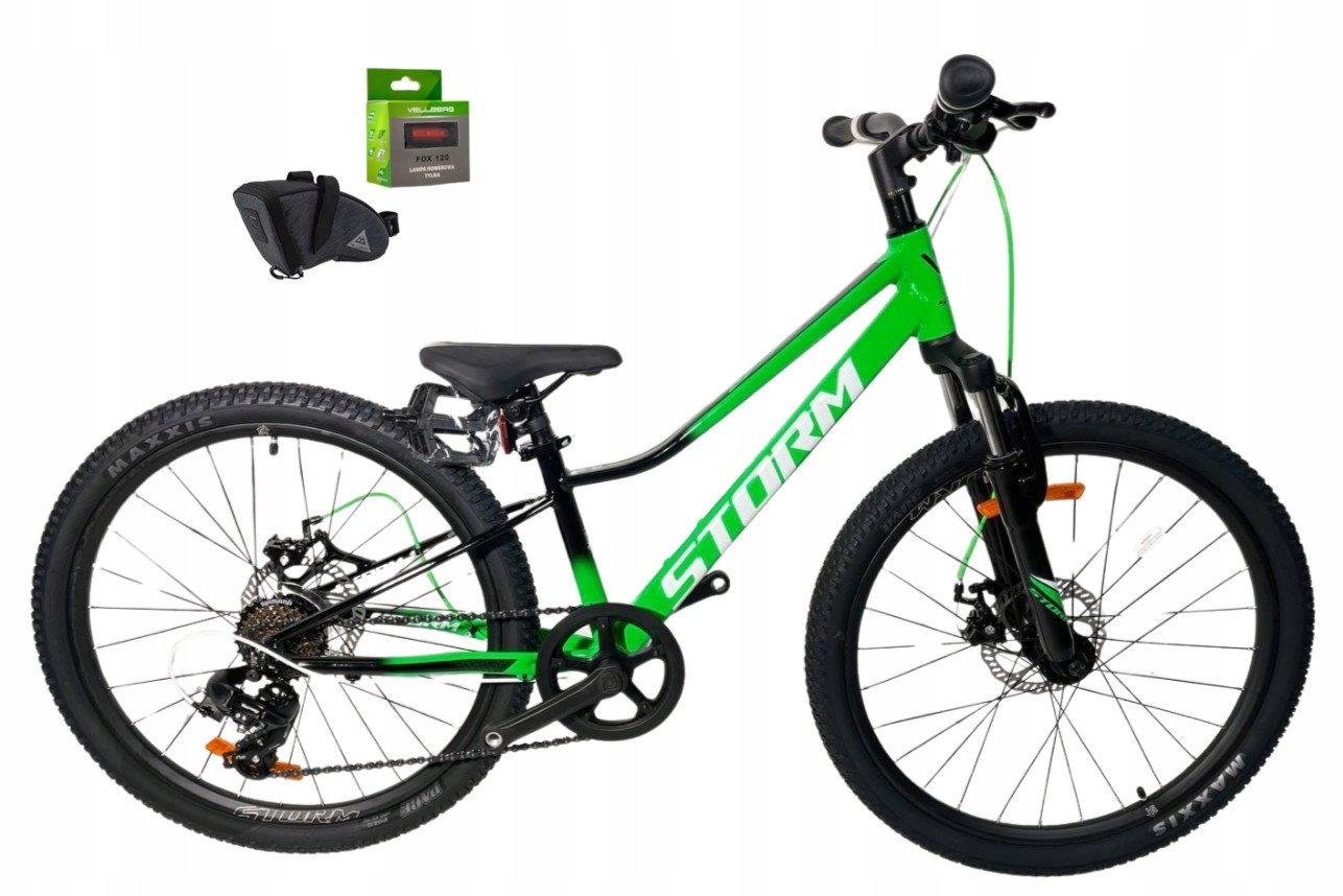 Rower 24 Storm Mtb Racer Tourney 1x7 11" zielony czarny