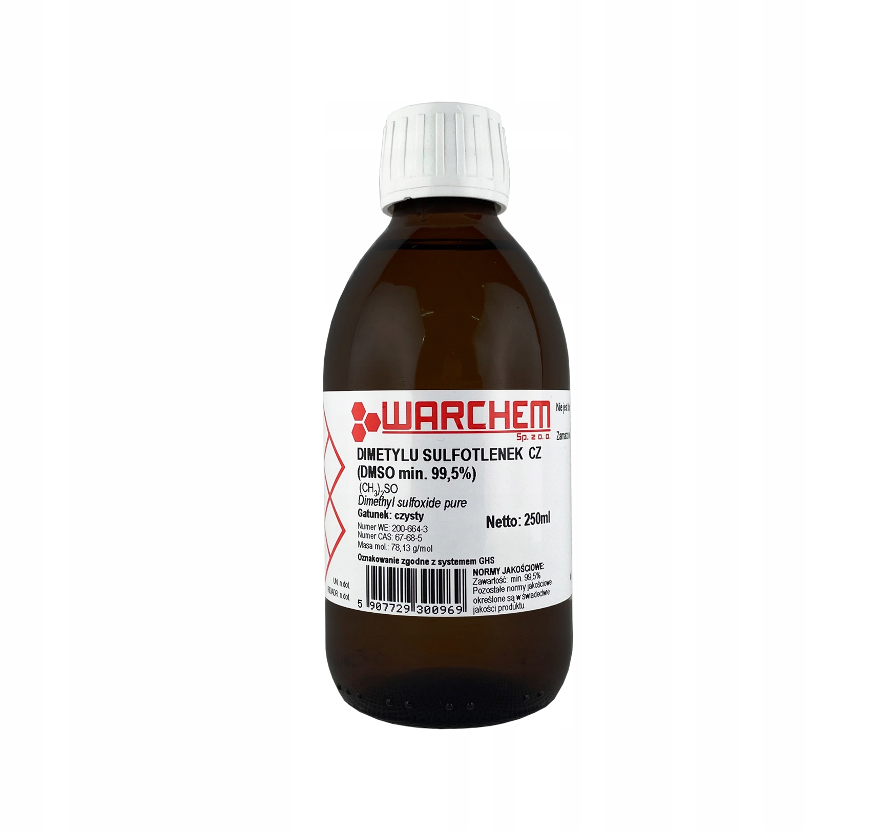

Dimetylu Sulfotlenek Dmso 99,5% czysty 250ml