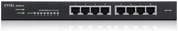 ZyXel GS1915-8, 8-port GbE Smart hybrid mode Switch, standalone or…