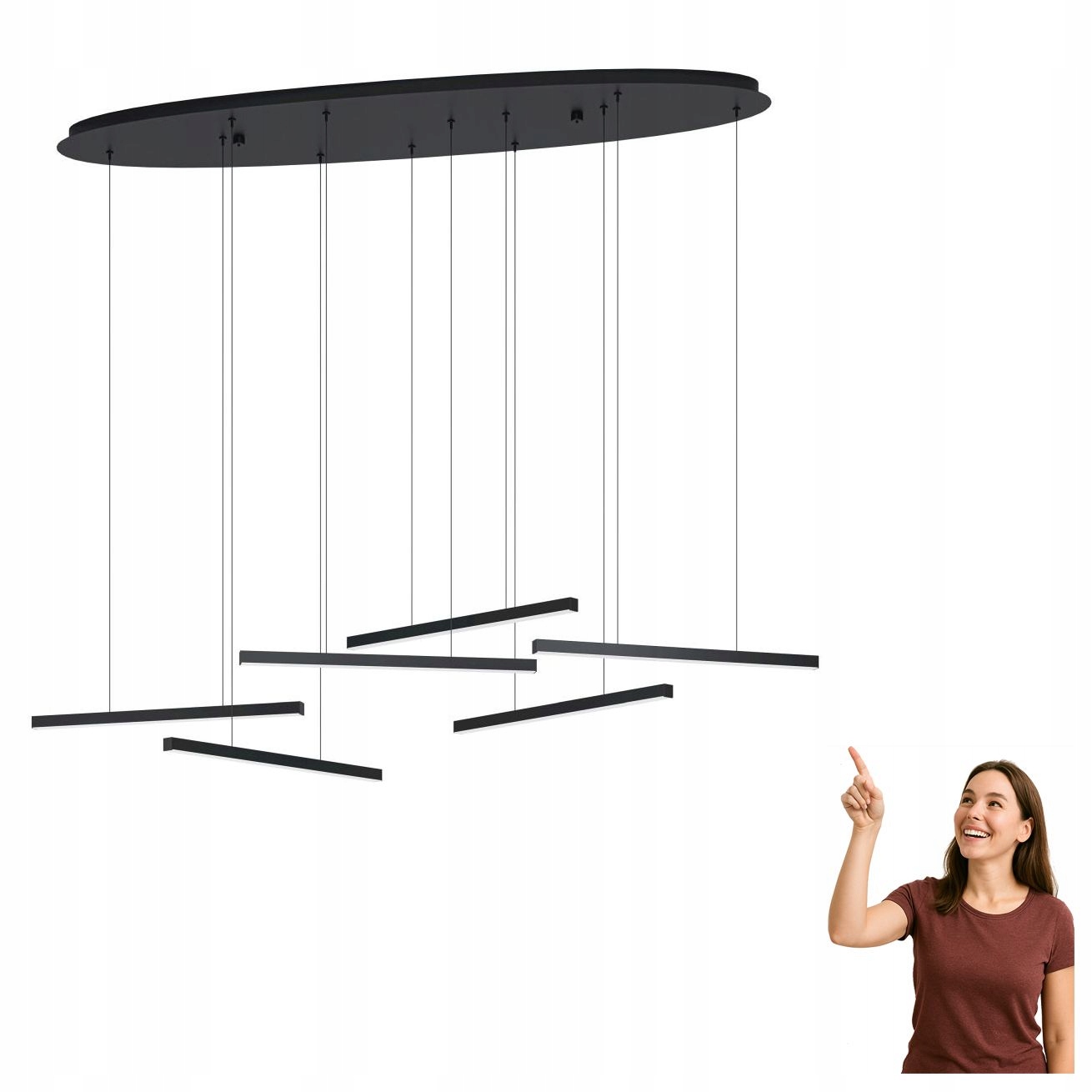 Led závesná lampa 6x8,4W Lindoza 39915 Eglo