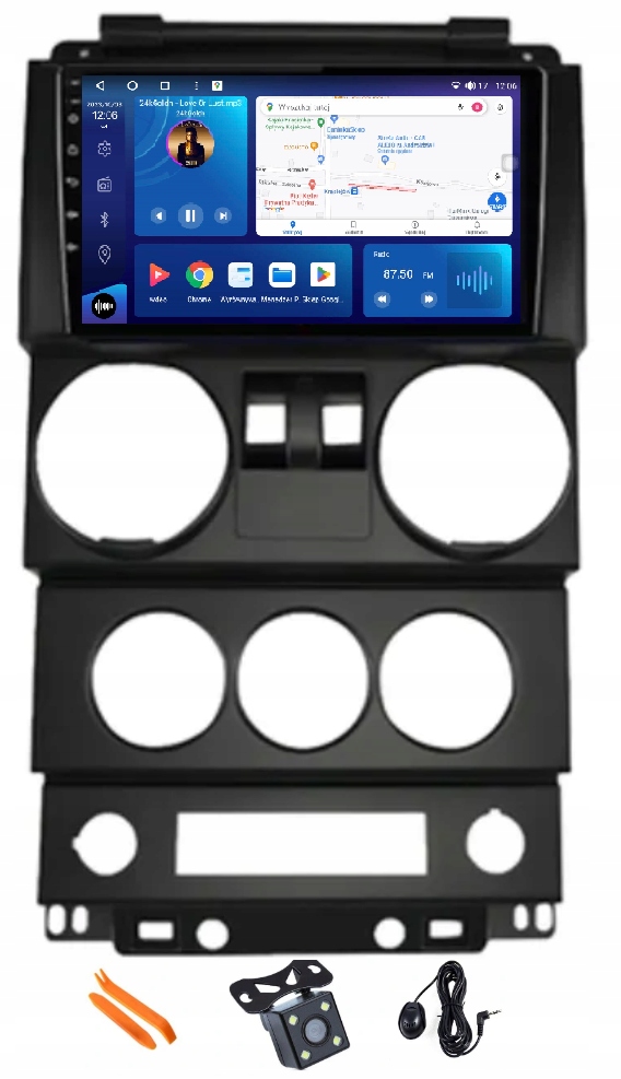 Rádio Android Navigácia M8120 Qled Carplay Lte Jeep Wrangler 3 Jk 08-10