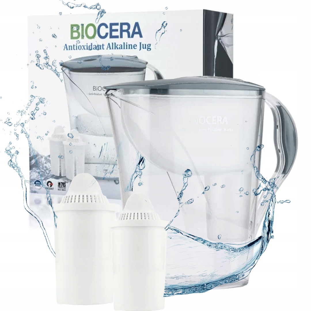 Filtr na vodu s ionizací Biocera 3,2 l Alkalická Voda Vodík kniha