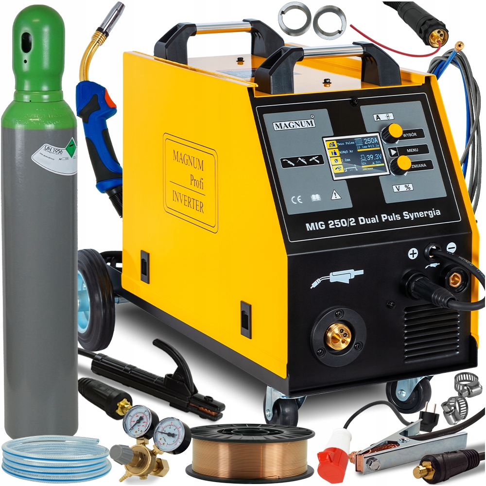 Spawarka Migomat Magnum Mig 250/2 Puls Synergia Lutospawanie Tig 230V 400V