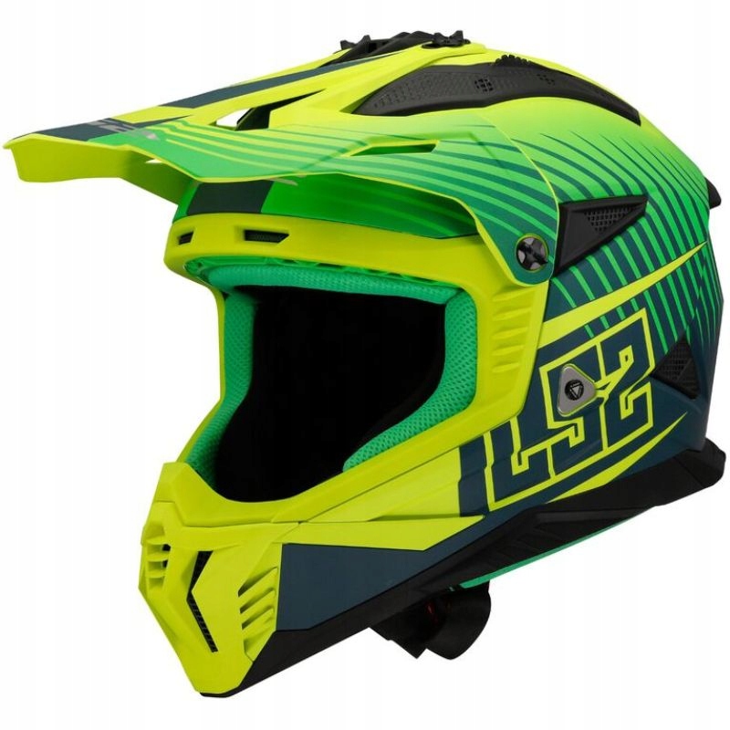 Motocyklová Prilba LS2 MX708 Fast II Duck Matt H-v Green Yellow Xs