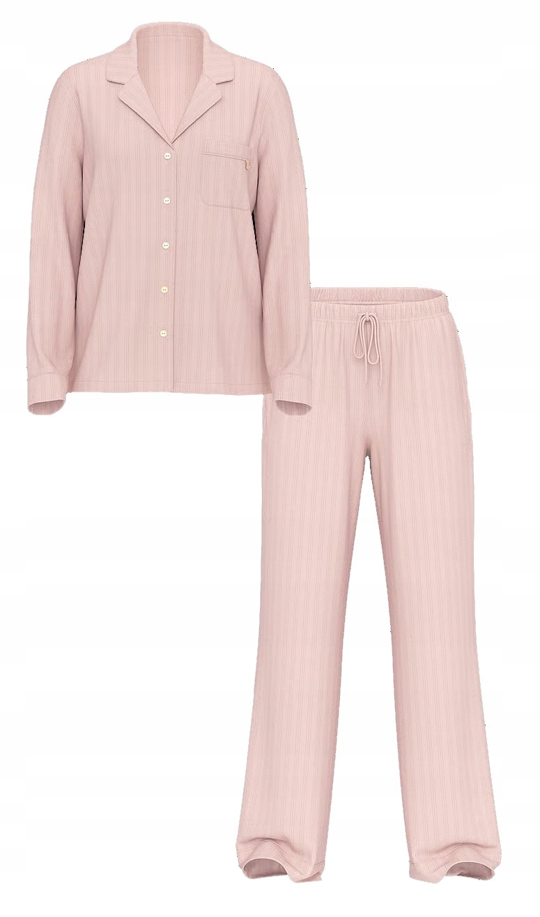 Pyžamo z tenkého modalu Victoria's Secret pudrová růžová L (XL) Regular